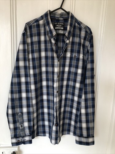 Mens red herring blue check - red,