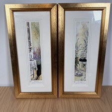 Framed Prints of Cats Cornish Artist Judith A Trevorrow Ltd Edition Signed Pair