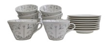 Design House Stockholm Tea Coffee Cup Set Of 8 floral Crate & Barrel 