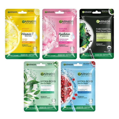 Garnier sheet masks pack - sheet,