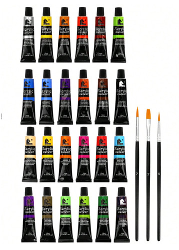 Colour acrylic paint set - colour,