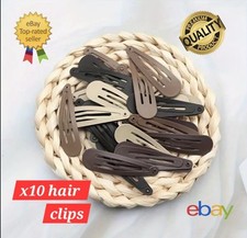 10x Hair Clips Snap Hairpins