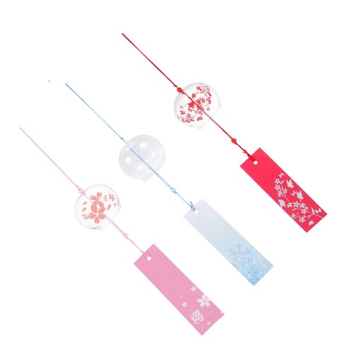 3pcs glass wind chimes - glass,