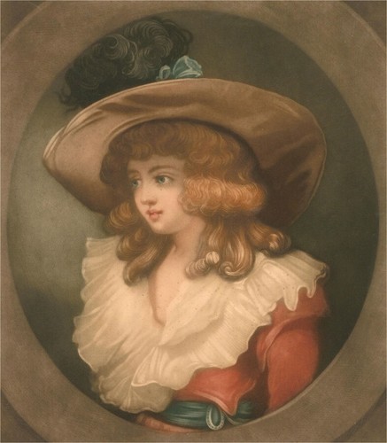 1911 mezzotint elegant lady - 1911,