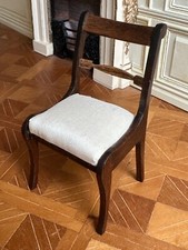 Dolls house miniature 1:12 ARTISAN vintage Regency style cream chair