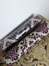 2x Exclusive Tuscany Velvet Flock Purple/Beige Brown Damask Wallpaper (J802)