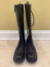 20 Eye / Hole Black Steel Toe