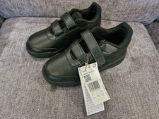 BNWT  ADIDAS kids Black Tensaur hook & loop school shoes trainers UK 1 EU33