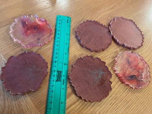 Handmade resin coasters - x,