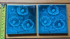 Antique Fireplace Tiles X2