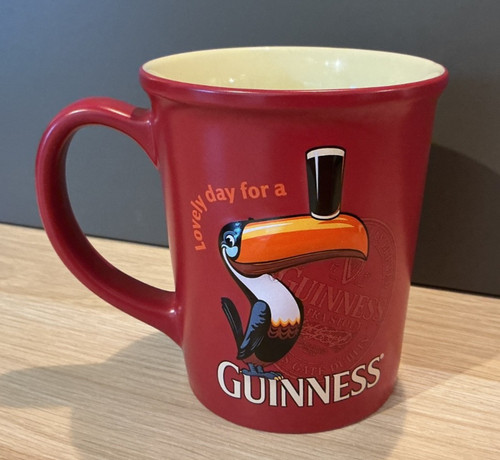 Large red guinness mug - red,