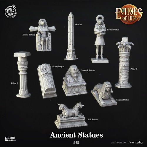 Ancient egyptian mini statue - ancient,