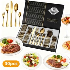 30x Cutlery Dinner Set Solid