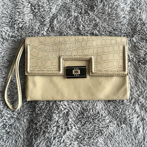 Ri2k beige croc effect clutch - ri2k,