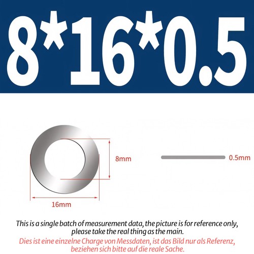 5mm thick shim - washers, high