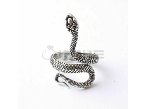 Sterling silver serpent ring - serpent,