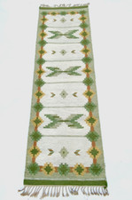 Vintage  Wool Flat Weave Rug, Vintage, Scandinavian 1960s, L255cm