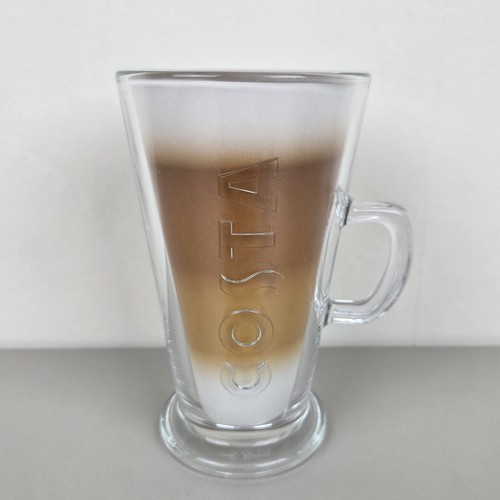 Costa coffee embossed glass - costa,
