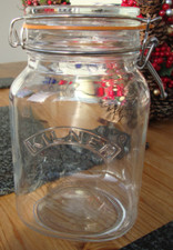 Kilner Clear Glass Square Clip Top 1.5 Litre Jar.