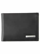 QUIKSILVER LEAD ACKTOR MENS TRI-FOLD LEATHER WALLET LARGE BLACK  AQYAA03230 KVJ0