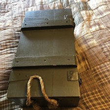 Army Style Wooden Storage Box Green