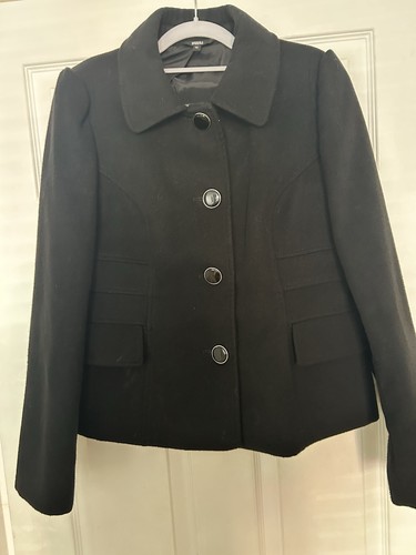 Ladies short black coat - m&s,