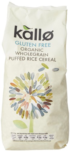Organic puffed rice cereal - rice,