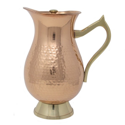 Copper water jug hammered - copper,