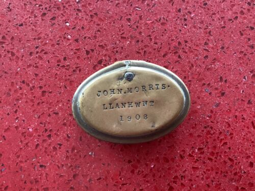 Antique welsh miners brass - welsh,
