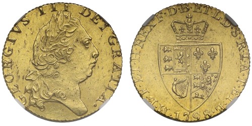George iii 1798 guinea ms61 - iii,