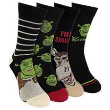4 Pairs Mens Shrek Socks | Fun
