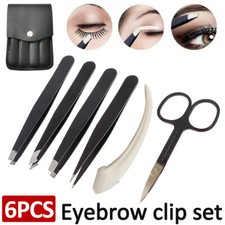 3/4/6 Piece Professional Tweezers Set Eyebrow Beauty Pluckers Stainless Steel