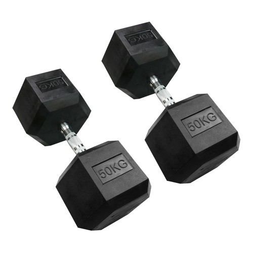 Single 50kg hex - single, rubber