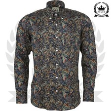Relco Paisley Shirt Blue Long