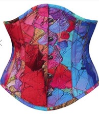 KALEIDOSCOPIC EXPOSED PETAL  UNDERBUST MY-645 WASPIE CORSET by Corset Story