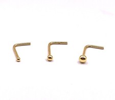 gold plated nose stud ball 18