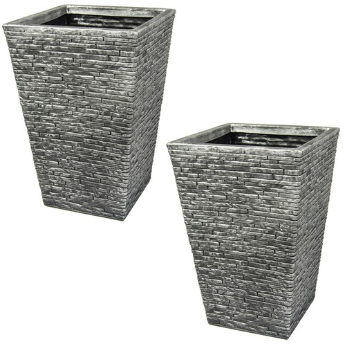 Tall grey brick effect - grey,