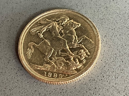 1889 gold sovereign victoria - sovereign,