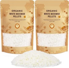 Organic Beeswax Pellets, White