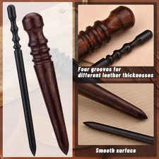 1PC Black Wood Leather Edge