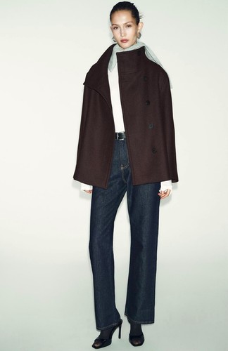 Zara women brown high - brown, neck