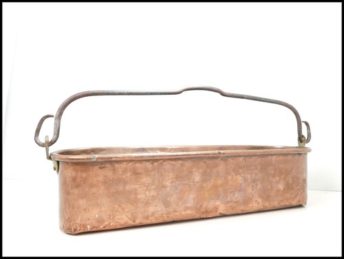 Antique french copper fish - copper,