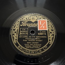 BING CROSBY 10" 78rpm AS LONG