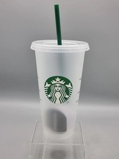 Starbucks Logo ECO Friendly Reusable Cold Plastic Cup with Straw