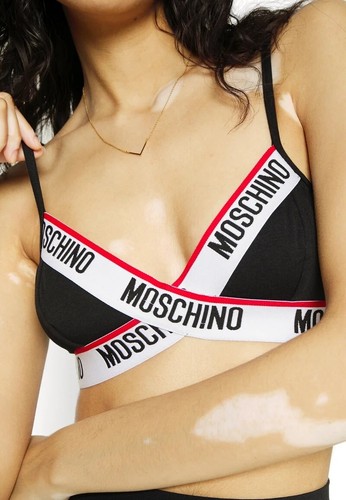 Moschino triangular bra black - moschino,