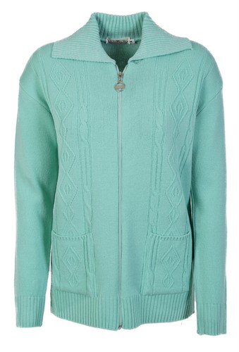 Womens zipped cable knit long - womens,