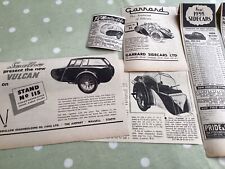 SWALLOW GARRARD PROTOTYPE RANKIN WATFORD WATSONIAN SIDECAR MAGAZINE ADVERTS