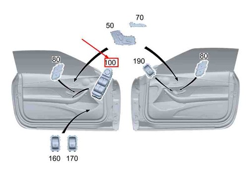C238 power window switch - e,