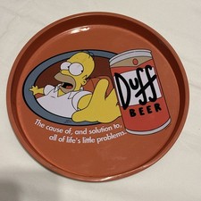 Duff Beer Tray - The Simpsons 30cm 12” (used & sold as seen)  