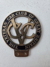 Vintage Veteran Car Club Of Great Britain Brass Car Badge No K4093 3209